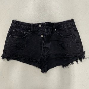 Black Jean Shorts
